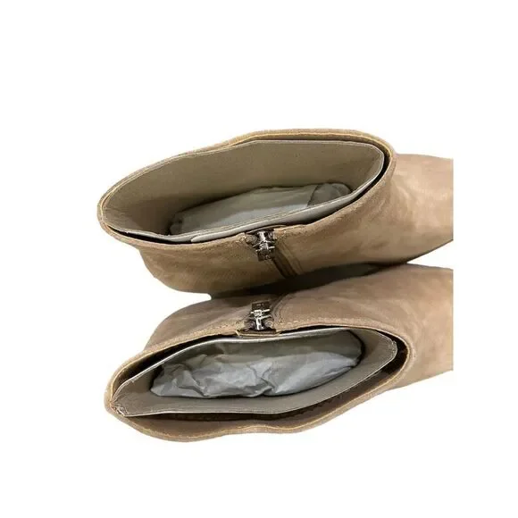 Michael Shannon Lesley Tan Beige Leather Bootie Heels Size 11 Women’s New - Picture 13 of 13